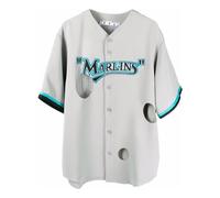 Off-White x New Era x MLB Miami Marlins Shirt 'White Blue Black' OMGA207G21FAB0010910 S