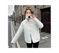 (Off-white, XXL) Small Chanel style light cotton jacket women's short 2025 cotton jacket light diamond small winter coat