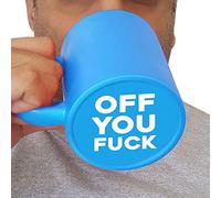 "Off You F*ck" Rude Hidden Message Neon Coffee Mug, Swearing, Novelty, Secret Message Bottom Mug, Gift, Gifts for Friends, Father's Day Gift, Work Colleague, Christmas Stocking Filler