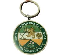 OFFALY Official ALL IRELAND GAA County crest ultra thin metal keyring.