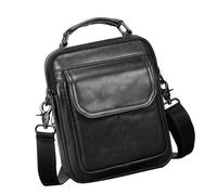 OFFAXE Men's Sling Bag, Cross Body Bag Mens, Shoulder Bag, Sling Bag for Men with Vintage Design, Genuine Leather for Daily, Travel and Business Use (Black)