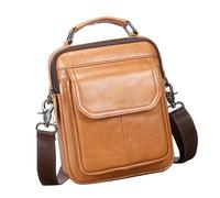 OFFAXE Men's Sling Bag, Cross Body Bag Mens, Shoulder Bag, Sling Bag for Men with Vintage Design, Genuine Leather for Daily, Travel and Business Use (Yellow)