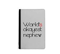 offbb World's Okayest Nephew Best Quote Passport Holder Notecase Burse Wallet Cover Card Purse, Multicolor, classic