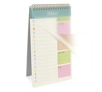 OFFCUP 1 Pack To Do List Notepad, Undated A5 Daily Planner, A5 Spiral 104 Pages To Do List Pad for Work Study and Personal Oraganizer, Tear off Double-Sided Use (Blue)