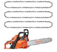 OFFCUP 3PCS Chainsaw Chain for 16"/40 cm Bar, 57 Links, .050" (1,3mm) Gauge | 3/8" LP, Low-Kickback Chains fits Titan Ryobi Black & Decker Einhell Worx Mac Allister More