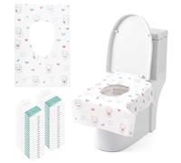 OFFCUP 40 Pack Disposable Toilet Seat Covers, Potty Seat Cover Protectors | Large Waterproof Toilet Paper Pad for Kid Woman Adult, Individually Wrapped for Travel Public Restrooms Hotel Bathroom