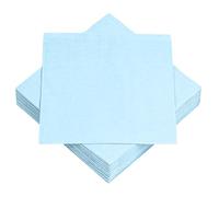 OFFCUP 40 Pcs Light Blue Napkins 33 x 33cm, 2 Ply Soft Cocktail Napkins | Rip Proof Disposable Party Paper Serviettes for Wedding Birthday Kitchen Baby Shower Bridal Shower