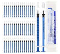 OFFCUP 50Pcs 1ml Colostrum Syringe Plastic Syringes With Caps, No Needle for Refilling and Measuring Liquids, Scientific Labs, Plant Watering, Pet Feeding ,Glue Applicator