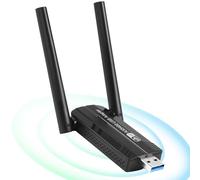 OFFCUP 5400Mbps WiFi 6E Adapter, USB WiFi Dongle Wireless Adapter, Tri-Band 6GHZ/5GHz/2.4GHz USB 3.0 Wifi Adapters for PC/Laptop, Low-Latency Gaming & Streaming Wireless Dongle for Windows 10/11