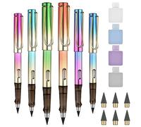 OFFCUP 6 PCS Inkless Pencil, Infinity Pencil with 6pcs Replacement Nibs and 4pcs Pen Holder, Reusable Everlasting Pencils, No Sharpen Pencils for Writing, Drawing, Drafting, Back to School Gift