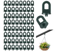 OFFCUP 80 Pcs Greenhouse Twist Clips, Plastic Clips for Inside Greenhouses, for Hanging Anchors from Glazing bar Channels or Insulation Clips, Garden Hanging Basket Plants Pot