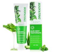 OFFCUP Aloe Vera Mint Toothpaste, 120g Fluoride Free Whitening Toothpaste, Naturally White Healthy Gum for Adults Sensitive Teeth