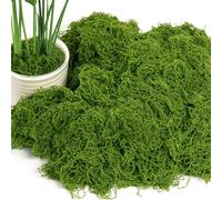 OFFCUP Artificial Moss, 150g Fake Green Moss Decorative Fake Bulk Mosses for Plant Garden Lawn Crafts Decoration Landscaping Model Making (Dark Green)