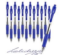 OFFCUP Ballpoint Pens, 12pcs Retractable Rollerball Pens, Gel Pens with Pocket Clip Gel Ink Pens ink Smooth Pens for Adult Writing Note Taking School & Office Supply (Blue)