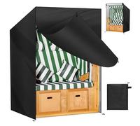 OFFCUP Beach Chair Cover, 210D 120*90*160/140 Oxford Wicker Beach Chairs Covers, Waterproof Windproof Anti UV Tear-Resistant Protective Cover, Outdoor Swinging Chairs Covers with Zips