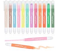 OFFCUP Bible Highlighters No Bleed, 12PCS Assorted Colors Gel Wax Highlighters Set, Cute Bible Study Supplies for Scripture Marking Color Coding Book Highlighting