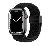 OFFCUP Braided Solo Loop Straps Compatible with Apple Watch Strap 38mm 40mm 41mm 42mm, Adjustable Straps Elastic Nylon Sport Band for Apple Watch SE/iWatch Series 10/9/8/7/6/5/4/3 Ultra 2 1 (Black)