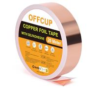 OFFCUP Copper Slug Barrier Tape, 30mm*20m Heat Resistant Adhesive, Indoor & Outdoor Pest Control, Electrical Repairs, Masking and Soldering
