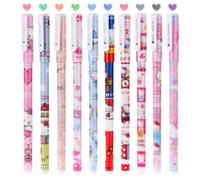 OFFCUP Cute Colour Pens, 10pcs Hello Kitty Gel Pens, 0.38mm Roller Ball Pen Colourful Gel Ink Pen for Kids Girls Boys Children Students Teens Office Gifts Fine Point