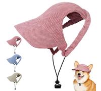 OFFCUP Dog Baseball Cap, Summer Dog Sun Protection Hat with Ear Holes | Adjustable Pet Cat Hat Visor Cap, Lightweight Puppies Bucket Hats for Puppy Small Medium Large Dogs Cats (Pink, XS)