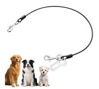 OFFCUP Dog Car Seat Belt, Chew Proof Steel Rope Cable Dog Car Harnesses, Vehicle Harnesses with Double Clips and Latch Attachment for Pet Walking Training, Vehicle Travel (23.6in/60cm)