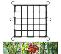 OFFCUP Elastic Trellis Net, 40 * 40cm Garden Netting Mesh with 6 Hooks, Grow Tent Net Ccucumber Trellis Pea Netting for Gardening Indoor Outdoor Plant