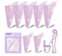 OFFCUP Female Urinal, 10Pcs Disposable Urinal Standing up, Portable Waterproof Paper Standing Pee Funnel for Women Pregnant Wounded Travel Camping Outdoor Activitie