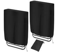 OFFCUP Folding Reclining Chair Cover, 2PCS Waterproof Windproof Anti-UV Tear-proof Zero Gravity Chair Cover with Adjustable Toggle and Storage Bag, for Outdoor Patio Sunbed Sun Lounger, 93x82cm