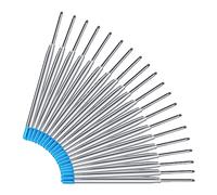 OFFCUP Gel Pen Refills, 20pcs Replaceable Metal Ballpoint Pen Refills, Medium Point, Compatible for Work School Writing Stationery Office Supplies (Blue)