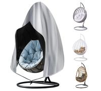 OFFCUP Hanging Egg Chair Cover, 115*190cm 210D Oxford Fabric Swing Chair Cover with Zipper, Waterproof Heavy Duty Windproof Furniture Protector for O