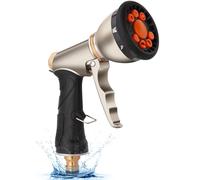 OFFCUP Hose Spray Gun, 9 Modes, Metal Body, Zinc Alloy, Globe Valve, 1/2 Inch Connection, Ideal for Gardening, Cleaning & Washing