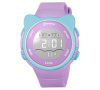 OFFCUP Kids Digital Watch, 30m Waterproof Sports Toddler Watch, PU Band Children's Wrist Watches, Cute LED Electrical Watches for Girls Boys Age 3-11 Indoor and Outdoor (Purple-Ear)