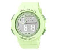 OFFCUP Kids Digital Watch, 30m Waterproof Sports Toddler Watch, PU Band Children's Wrist Watches, Cute LED Electrical Watches for Girls Boys Age 3-11 Indoor and Outdoor (Green-Round)