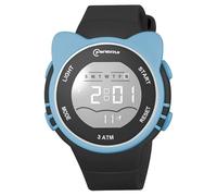 OFFCUP Kids Digital Watch, 30m Waterproof Sports Toddler Watch, PU Band Children's Wrist Watches, Cute LED Electrical Watches for Girls Boys Age 3-11 Indoor and Outdoor (Black-Ear)