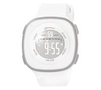 OFFCUP Kids Digital Watch, 30m Waterproof Sports Toddler Watch, PU Band Children's Wrist Watches, Cute LED Electrical Watches for Girls Boys Age 3-11 Indoor and Outdoor (White-Square)