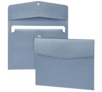 OFFCUP Leather Envelope Documents, 2pcs A4 Leather File Folder, PU Document Bag, Travel Portfolio Bag Holder Organizer for Document Stationery Organizer Tablet PC Sleeve (Light Blue)