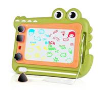 OFFCUP Magnetic Drawing Boar, Toddler Boy Girl Toys for 1-5 Year Old, Doodle Pad with Pen Stamps, Learning Educational Toys for 1 2 3 Baby Kids Birthday Gift (Green-Crocodile)