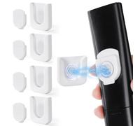 OFFCUP Magnetic Remote Control Holder Wall Mount, 4pcs Wall Mounted Remote Control Holder, Remote Control Organizer Strong Magnet Remote Holder for Home Office School Supply Storage (White)