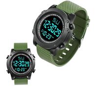 OFFCUP Mens Digital Watch, Ultra-Thin Sports Waterproof Watches Men, TPU Referee Watches with LED Backlight Alarm Timer Date, Wrist Watch for Boys Daily Use Referee Match Running Training