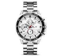 OFFCUP Mens Watches, 50MM Stainless Steel Watch, Waterproof Analog Quartz Watch with Automatic Date, Business Casual Fashion Multi-Function Dial Men's Wrist Watches