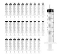 OFFCUP Plastic Syringes, 30pcs No Needle Syringe, 3ml Liquid Measuring Syringe with Luer Slip Tip for Refilling and Measuring Liquids, Scientific Labs Experiment, Feeding Pets (No Needle)