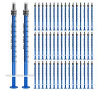 OFFCUP Plastic Syringes, 50pcs No Needle Syringe, 1ml Liquid Measuring Syringe with Luer Slip Tip for Refilling and Measuring Liquids, Scientific Labs Experiment, Feeding Pets (No Needle)