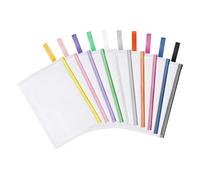 OFFCUP Plastic Wallets A4, 10PCS Zip Lock Bags Document Wallet File Zipper Bags File Folder Document Folders Plastic Pockets Zipper File Wallet for School Office Homework Storage Bag Travel
