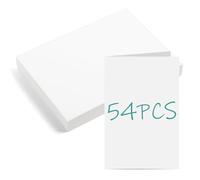 OFFCUP Postcard Paper Cardstock, 54pcs Blank Message Paper, 210gsm 10 * 15cm White Blank Post Cards (Both Sides Blank) Folded Index Cards Set Blank for DIY, Printable Postcards Set, Right Angle
