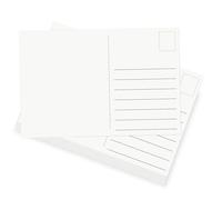 OFFCUP Postcard Paper Cardstock, 54pcs Blank Message Paper, 250gsm 10 * 15cm White Lined Post Cards (Both Sides Blank) Index Cards Set Blank for DIY, Printable Postcards Set, Right Angle