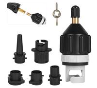 OFFCUP SUP Pump Adapter, Air Valve Converter with 4 Valve Nozzles, Universal Multifunction Air Valve Attachment for Inflatable Boat Kayak Paddle Board Inflatable Bed Dinghy