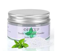 OFFCUP Teeth Whitening Powder, Enamel Safe & Sensitivity Free Natural Tooth Whitener, Wine & Smoking Stain Remover, Cool Mint Flavour, Removes Years of Stains, 6 Month Teeth Whitener Supply-30g