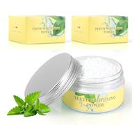 OFFCUP Teeth Whitening Powder, Enamel Safe & Sensitivity Free Natural Tooth Whitener, Wine & Smoking Stain Remover, Cool Mint Flavour, Removes Years of Stains, 12 Month Supply-30g (2 Pack)