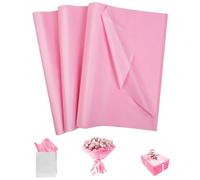 OFFCUP Tissue Paper, 35 Sheets Coloured Tissue Paper, 50cm x 70cm Gift Wrapping Paper for Valentine's Day DIY Birthday Wedding Baby Shower Easter Gift Wrapping Decoration (Pink)