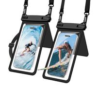 OFFCUP Waterproof Phone Pouch, 2 Pack Large Phone Waterproof Phone Case Dry Bag for iPhone 16 15 14 13 12 11 Pro Max XR SE 2022 Samsung S25 S24 S23 S22 Ultra S21 Huawei P60 Mate 60 up to 7.5"